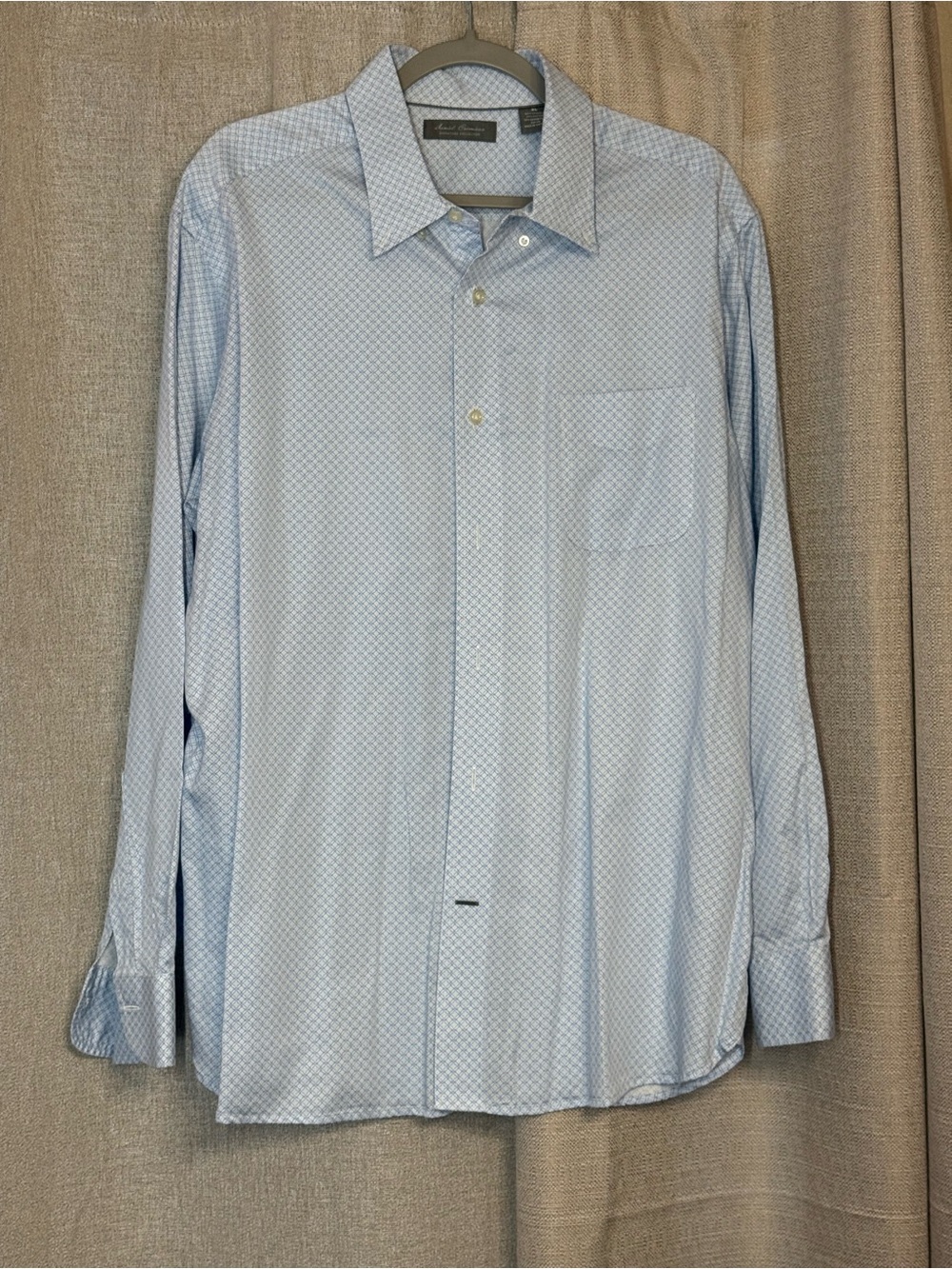 Daniel Cremieux Pale Blue Micro-Pattern Dress Shirt